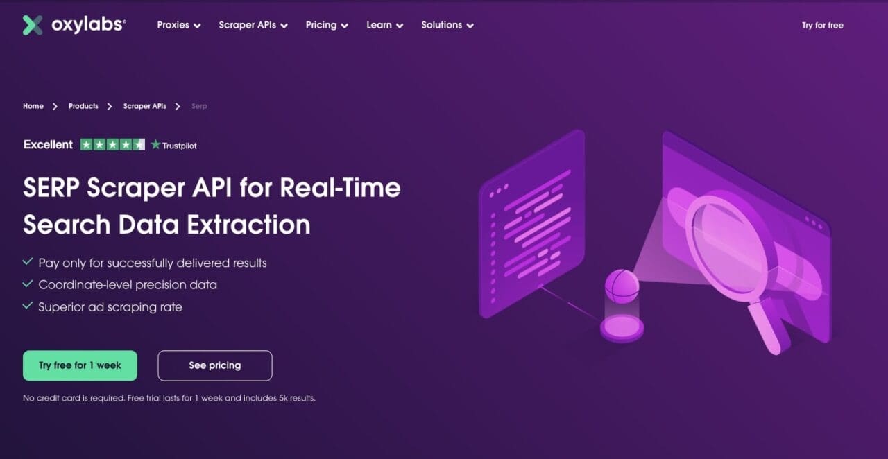 SERP Scraper API for real-time search data extraction.
